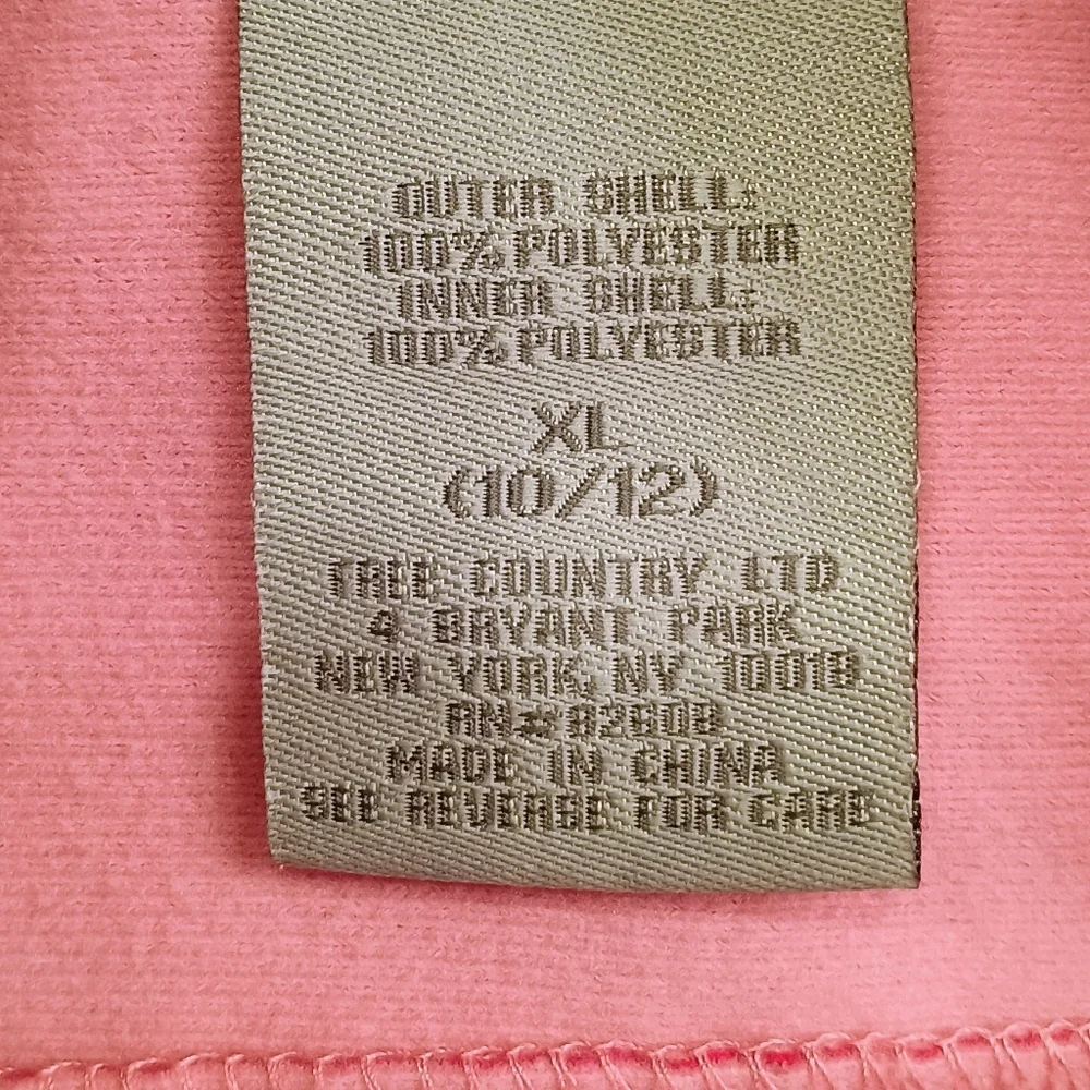 Girl's Free Country Bright Pink Polka Dot Softshell Hooded Jacket Size XL 10/12 - Picture 5 of 14